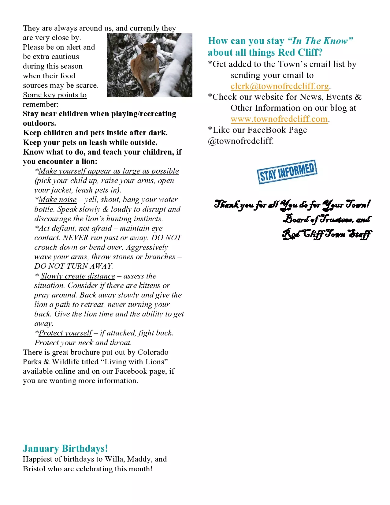 January 2020 Newsletter page 3